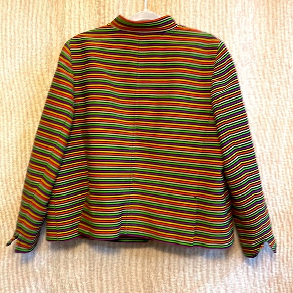 Sz 16W Talbots classic striped jacket that will match nearly anything! - Picture 6 of 15
